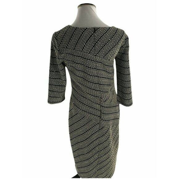 Cato Dress Women's Size 12 Metallic Thread & Black Sequins Zipper Lined Sheath - Picture 3 of 7